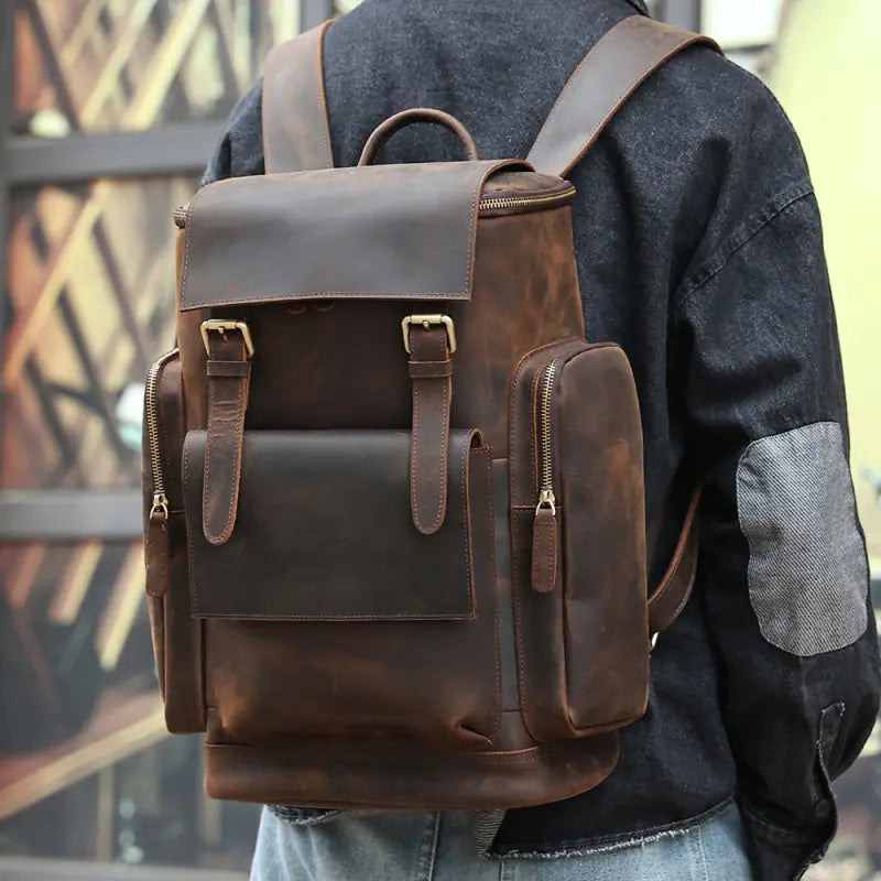 Large-Capacity Retro Men's Travel Backpack